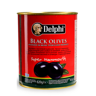 Маслины с/к в рассоле Delphi 820г